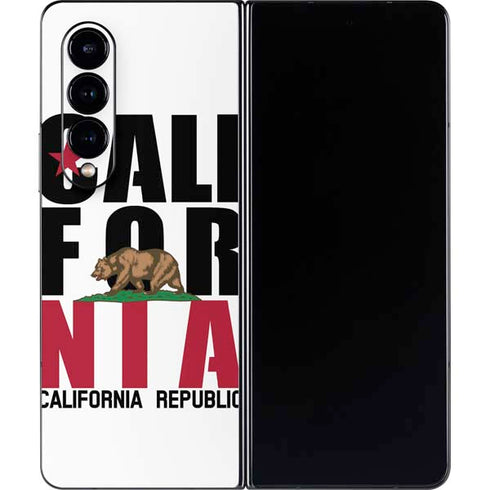 California White Block Galaxy Z Fold4 5G Skin